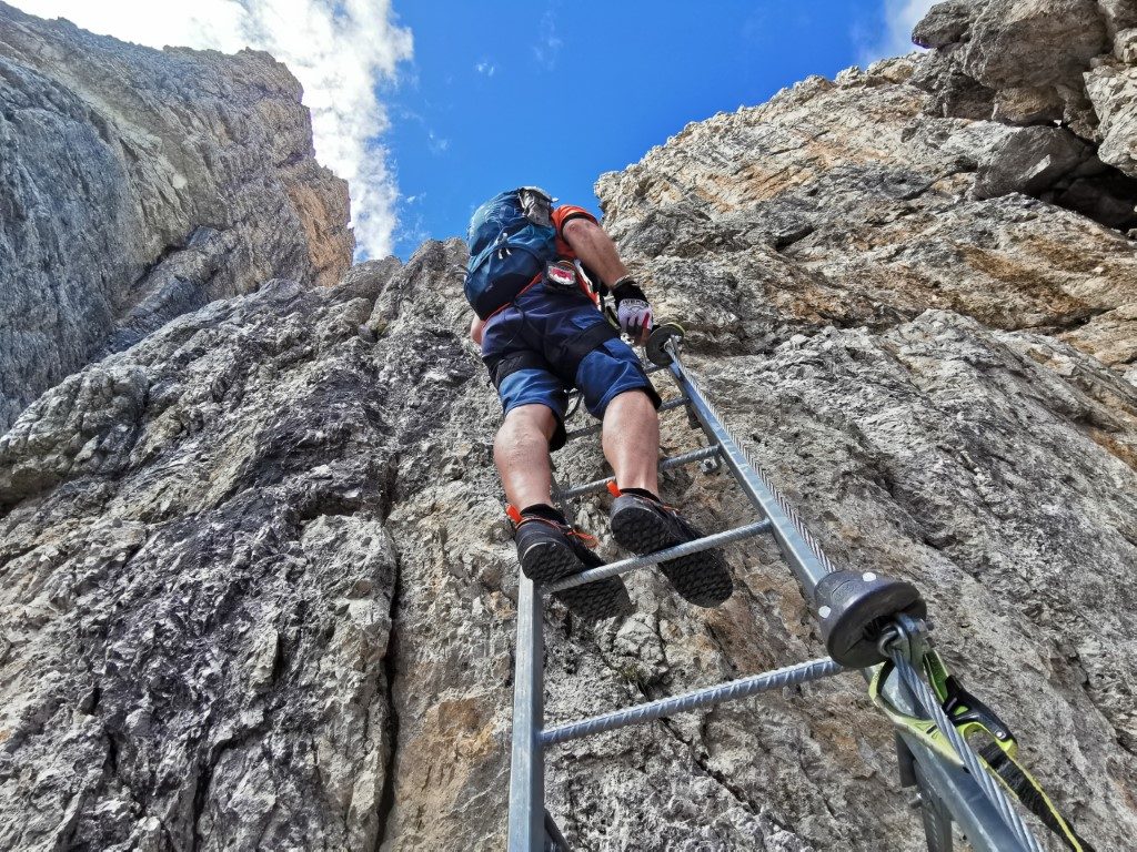 Leiter in der Via Ferrata Felice Spellini