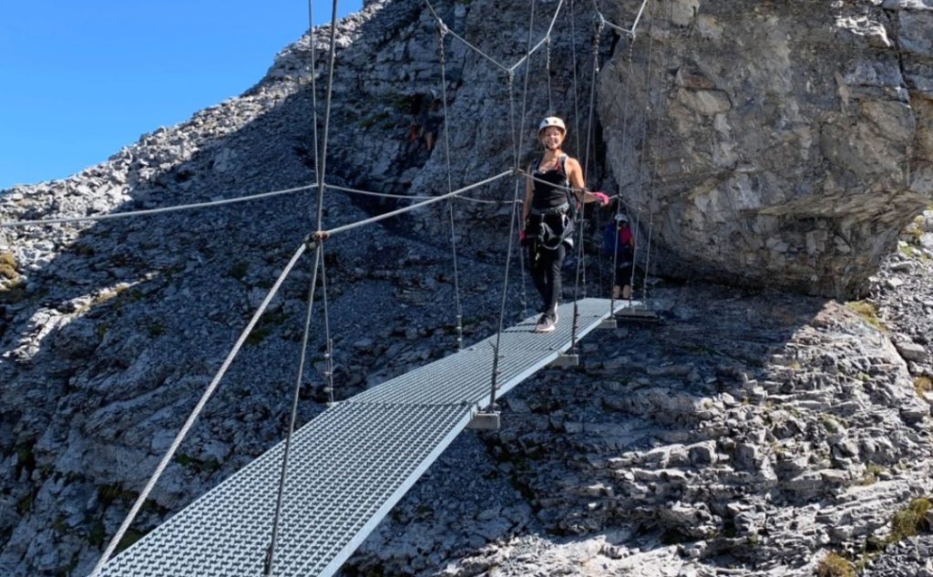 braunwalder klettersteig Brücke