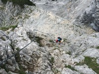 Absamer Klettersteig - die Schlüsselstelle - Bild: Stef-089 
