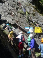 Einstieg Klettersteig