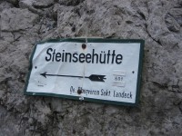 Wegweiser zur Steinseehütte