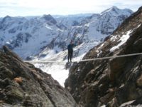 Seilbrücke im Glödis Klettersteig - Bilder: Sandra Poschinger