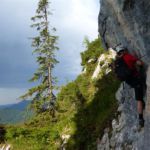 Tegelberg Klettersteig - Querung im Mittelteil