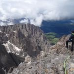 Blick vom Langkofel auf den Plattkofel