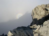 hindelanger-klettersteig - halo effekt oben am Grat - tolle Bedingungen waren hier