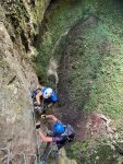 Abseilstelle der Via Ferrata Callejomadero - Foto: Ramon Perez Muñoz