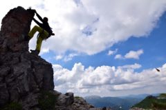 Hammermäßige Hammerspitzen Überschreitung hoch über dem Kleinwalsertal