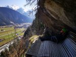 Pausenbank Klettersteig Pfeilspitzwand