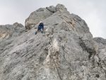 steiler Pfeiler Jubiläumsklettersteig Eselstein