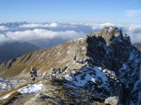 hindelanger-klettersteig - blick auf den Grat zu den Wengenköpfen die es im Zuge dieser Tour zu überschreiten gilt