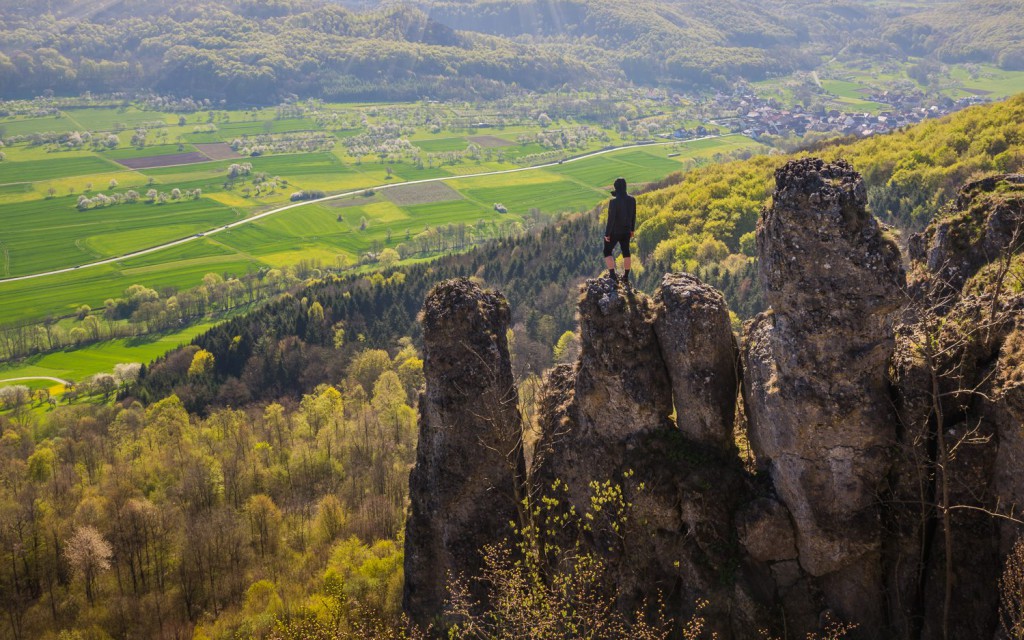 Kirschblüte in der Fränkischen Schweiz von oben - Bild: Stefan Prech Photography