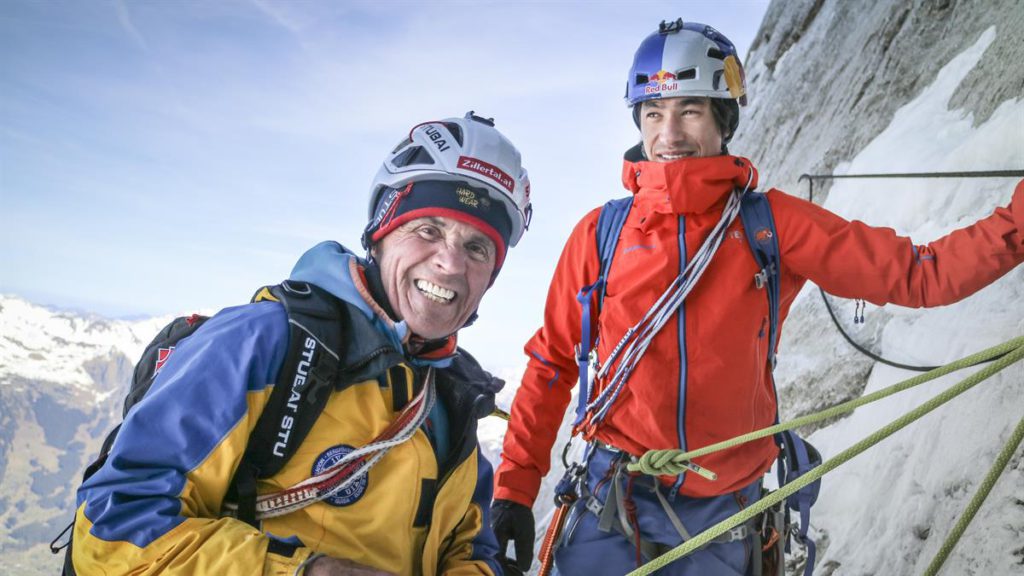 Peter Habeler und David Lama in der Eiger Nordwand - Bild: © Stefan Siegrist