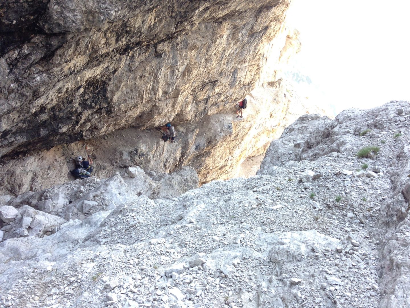 Schlüsselstelle der "Nuova Ferrata"