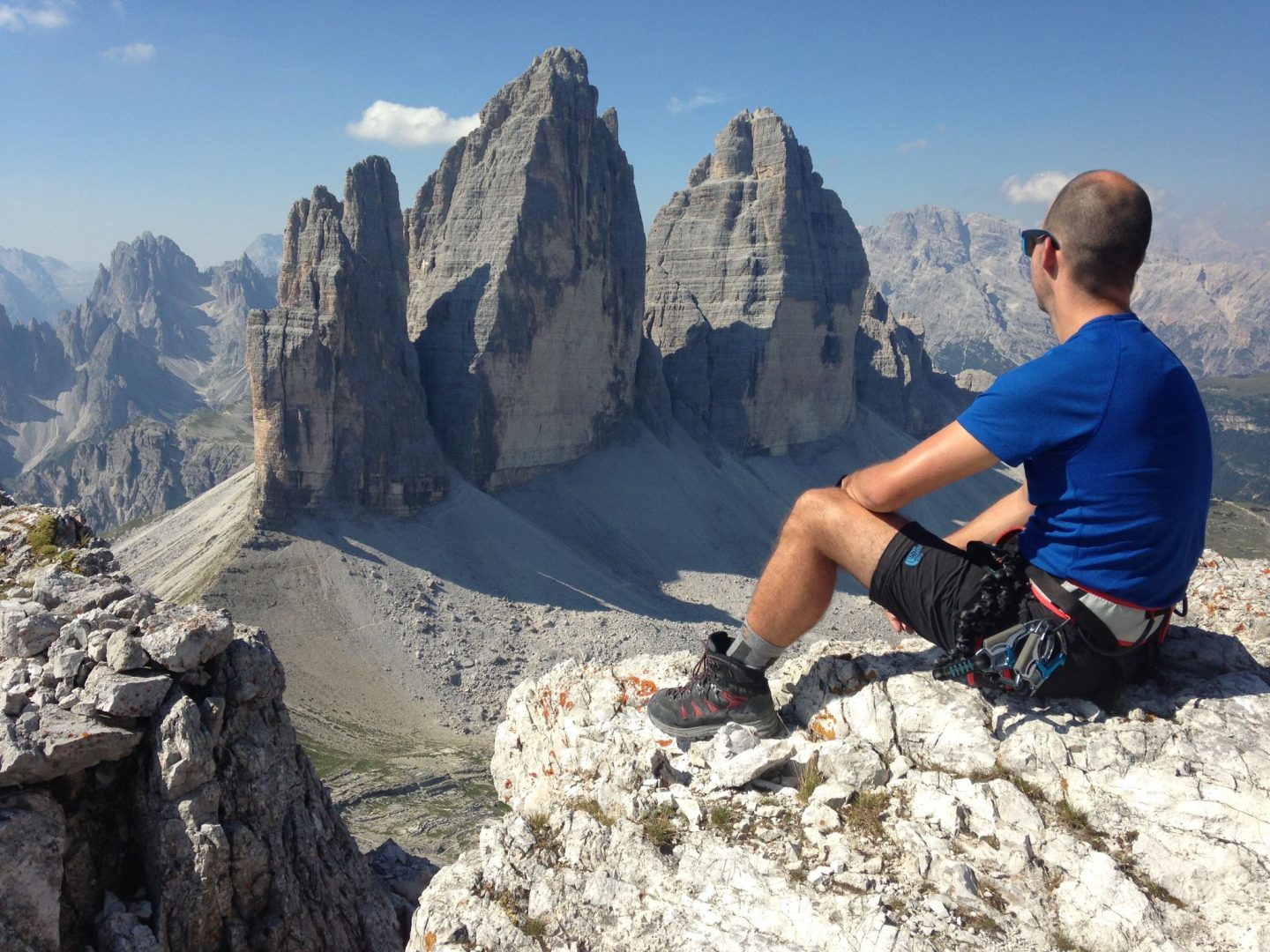 Blick auf die 3 Zinnen vom Paternkofel Gipfel